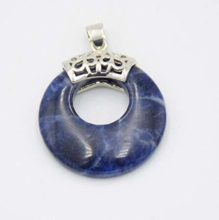 Sodalite solfeggio charged crystal pendant