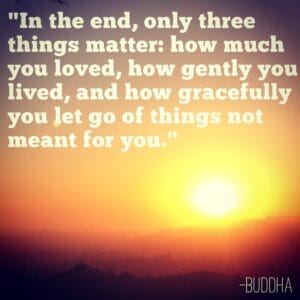 quote, letting go, buddah