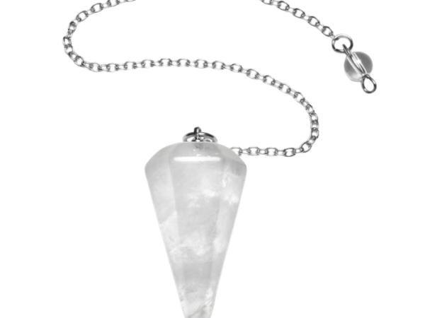 clear qtz pendulum
