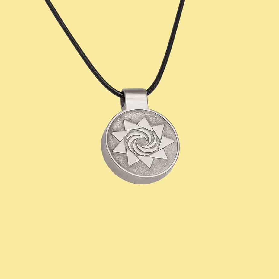 scalar chakra pendant Evolution stainless
