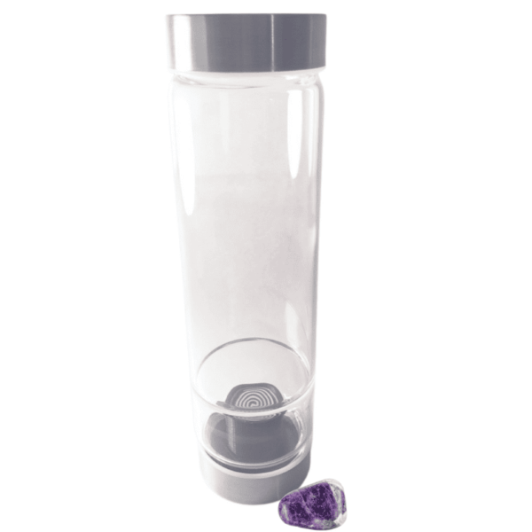 water bottle, crystal, healing