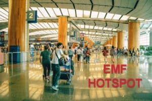 emf, airports, travelling