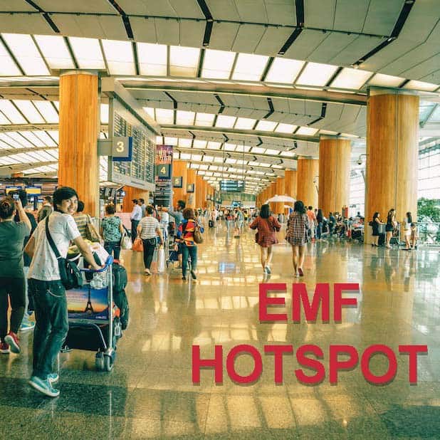 EMF Hotspots in airports