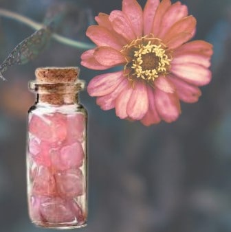 rose quartz wishing bottle
