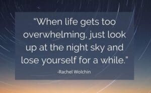 quote, night sky,